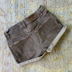 🖤 Heart-Stitched Pocket Moschino • Cuffed Shorts